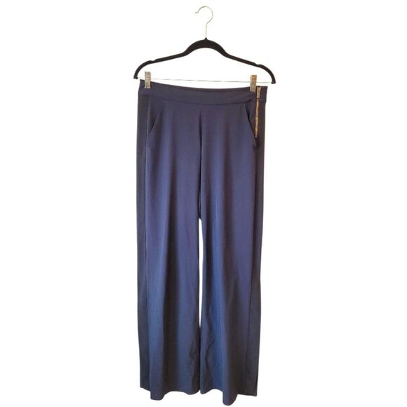 Athleta Women's Navy Blue Wide Leg Trouser Pants Size 2 - Picture 1 of 7